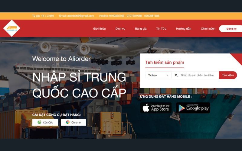 web nhập hàng Aliorder