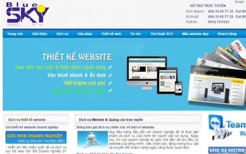 Công ty thiết kế website Bluesky