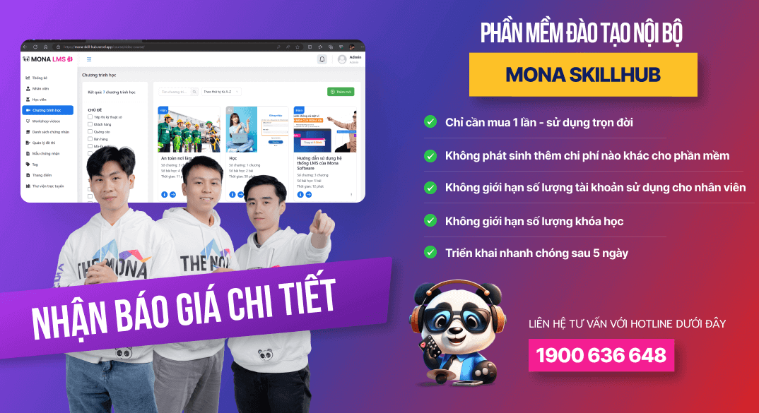Phần mềm đào tạo nhân sự MONA SkillHub