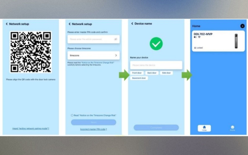 thiết lập múi giờ và tên thiết bị